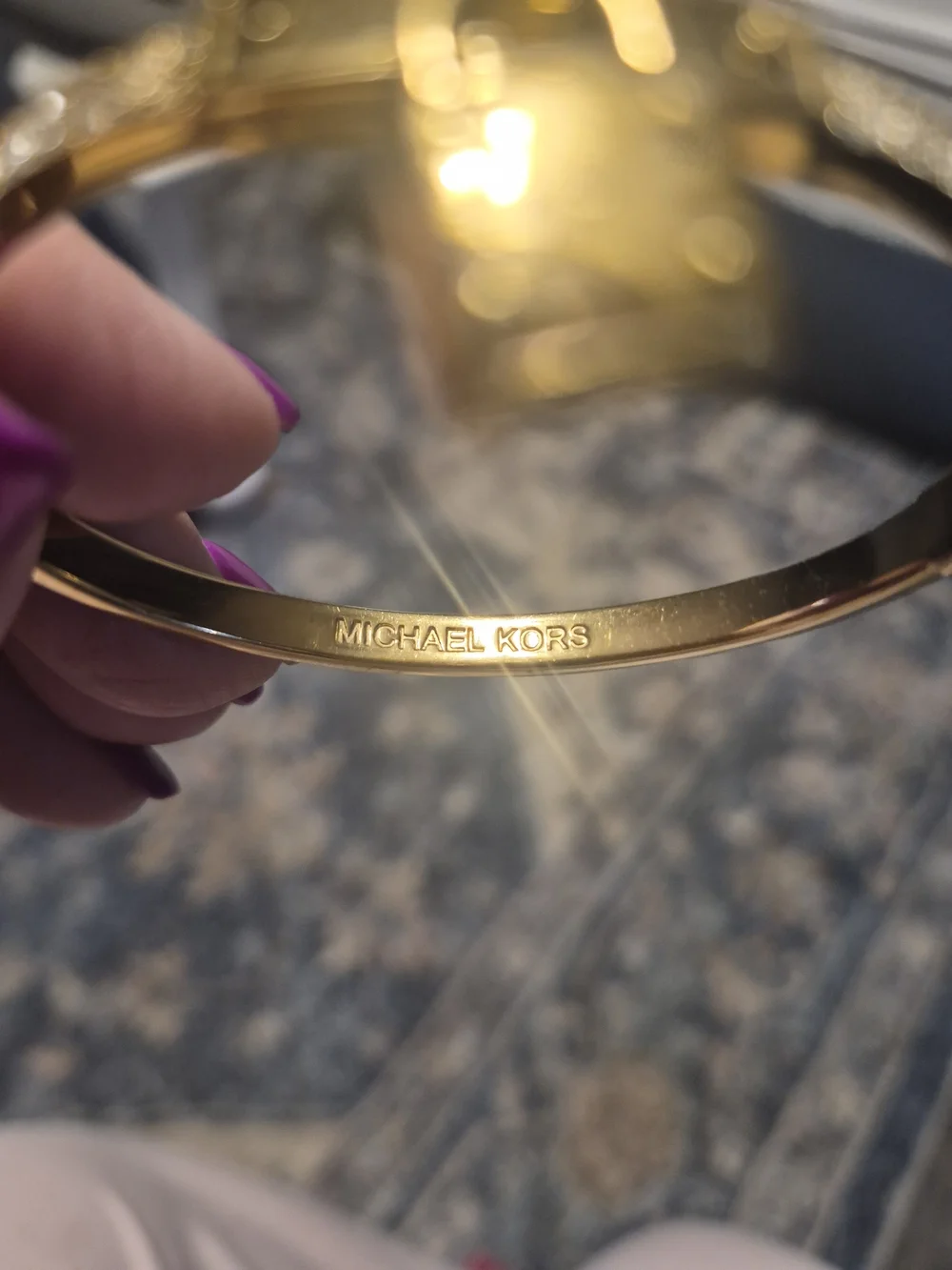Michael Kors Gold Padlock Pavé Bracelet